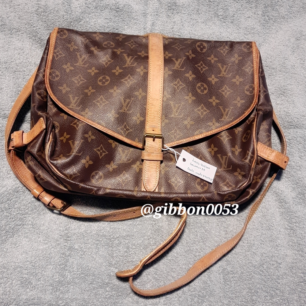 Louis Vuitton Saumur35 Brown Monogram Crossbody Bag